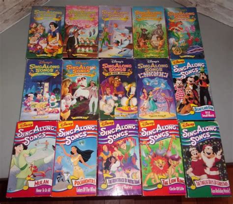 DISNEY’S SING ALONG Songs- Lot of 15 VHS Tapes- Vintage 1990s $83.56 - PicClick AU