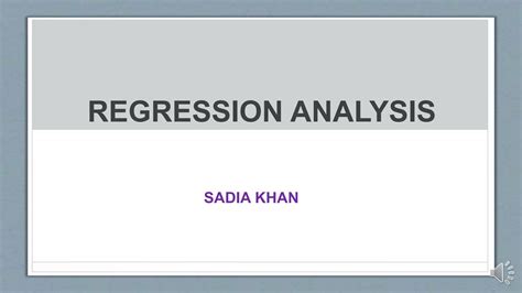 Linear Regression Analysis Pptx