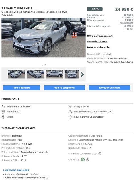 Promo du jour Renault Megane E Tech dès 24 990 euros Mobiwisy