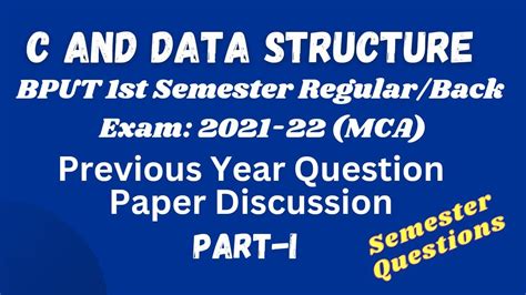 Previous Year Question Paper On C And Data Structure P I Bput