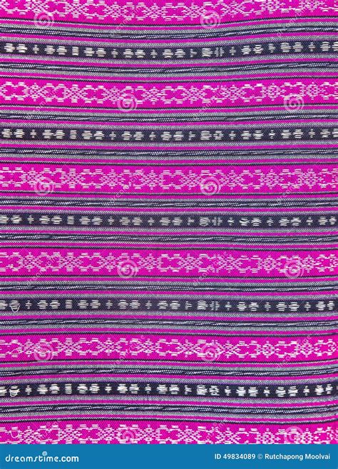 Colorful Thai Style Handmade Fabric Pattern Stock Image Image Of