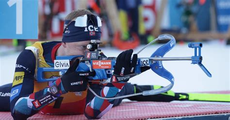 Yle Sporten sänder Jaktstart i Pokljuka Bø går ut i solklar ledning