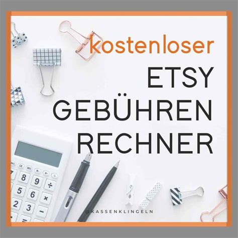 Etsy Geb Hrenrechner Mit Produktkalkulation Kassenklingeln