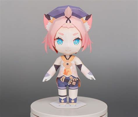 Paperized Crafts Genshin Impact Chibi Diona Papercraft In