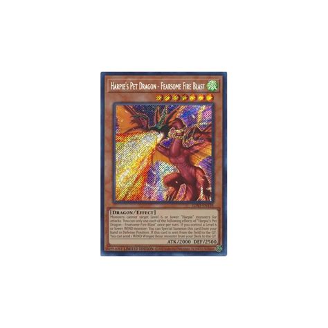 Harpie S Pet Dragon Fearsome Fire Blast Lds En Secret Rare