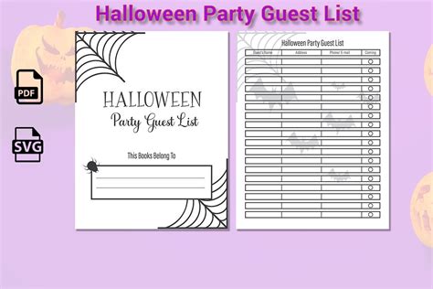 Halloween Party Guest List Graphic By Kdp Vibe Creative Fabrica