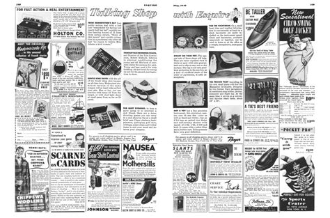 Advertisements Esquire May 1949