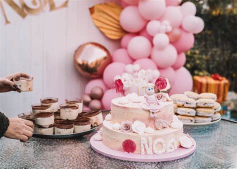 Birthday Cake for a Little Girl Stock Image - Image of roses, cream ...