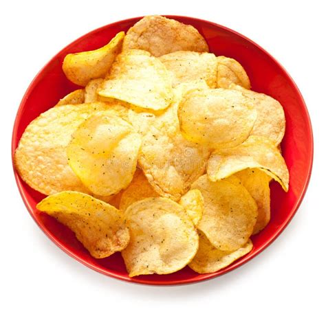 Potato Chips In A Bowl Stock Photo Image Of Salted 35846702