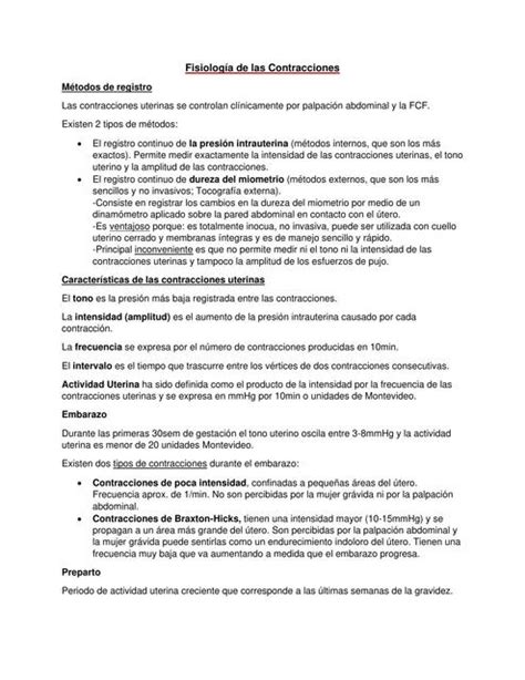 Fisiología de las Contracciones Karla Medina uDocz