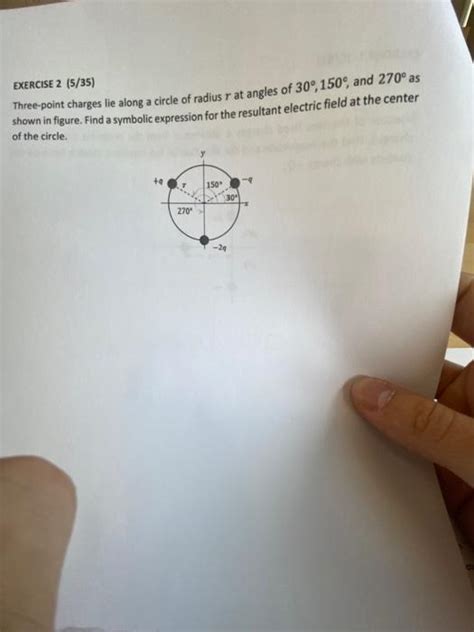 Solved Three Point Charges Lie Along A Circle Of Radius R At