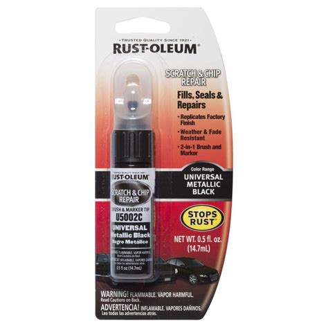 Rust Oleum Automotive 05 Oz Universal Metallic Black Scratch And Chip