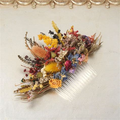 Dried Flower Comb Australian Floral Hair Piece Bridal Hair Accessory