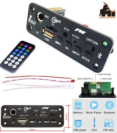 W Bluetooth Mp Player Decoder Audio Amplifier Mi