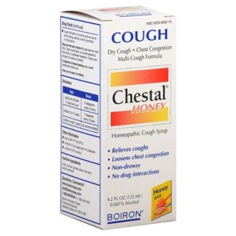 Boiron Chestal Honey Homeopathic Cough Syrup 42 Fl Oz Kroger