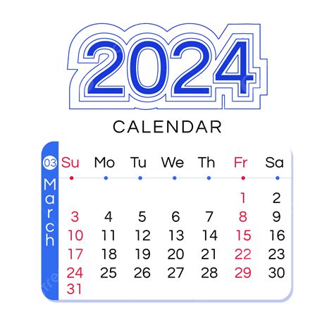 2024 Mes Calendario Marzo Línea Simple Azul PNG dibujos 2024 Mes