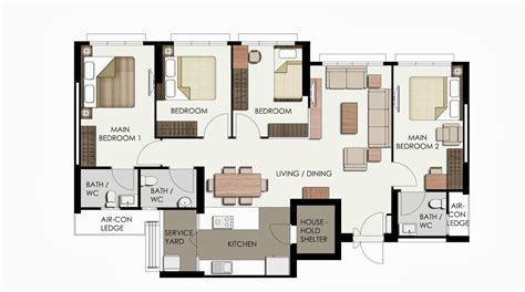 3 Gen Hdb Floor Plan - floorplans.click