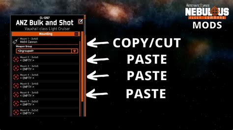 Fleet Editor Hotkeys Mod Nebulous Fleet Command Youtube