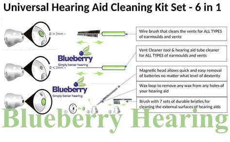 Phonak Universal Hearing Aid Cleaning Kit Set 6 In 1 Cleaning