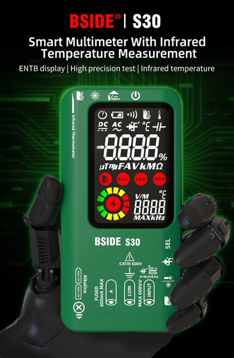 BSIDE S30 Digital Multimeter Black