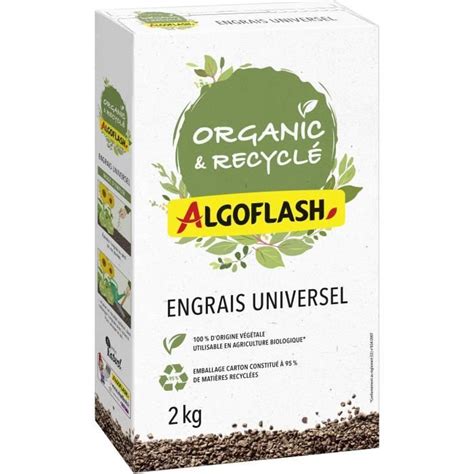 Engrais Universel Organic Recyclé ALGOFLASH Granulés NPK 4 2 5