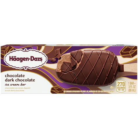 Haagen Dazs Chocolate Dark Chocolate Ice Cream Bar 3 Fl Oz Box