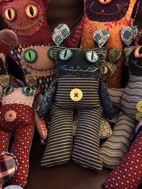 Cuddle Monsters Hand Stitched Monster Ragdoll With Glass Eyes Etsy In