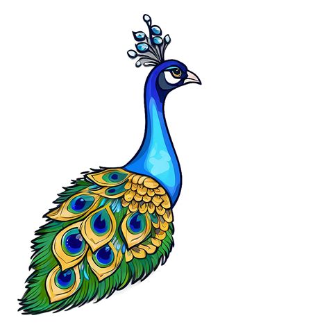 Download Stylized Peacock Drawing Png Tql92