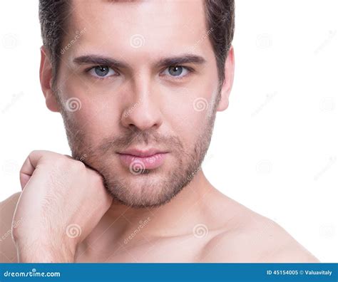 Young Man With Hand Near The Face Stock Image Image Of Portrait