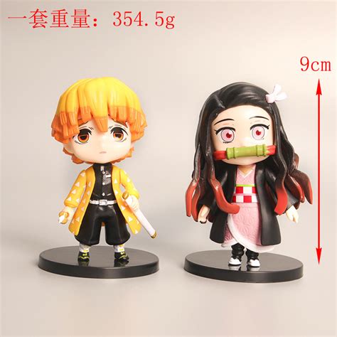 6pcs Set Kimetsu No Yaiba Anime Figure Kamado Tanjirou Action Figure