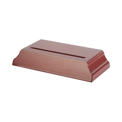 Rosewood Coloured Wooden Slotted Plate Stand T0948 Online Trophies