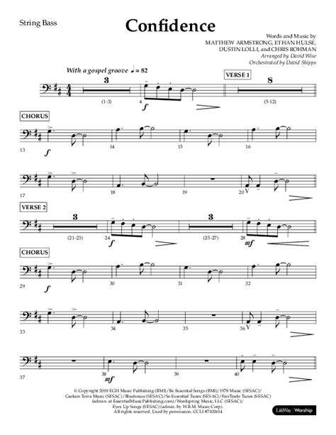 Confidence Choral Anthem Satb Lifeway Choral Arr David Wise Orch David Shipps