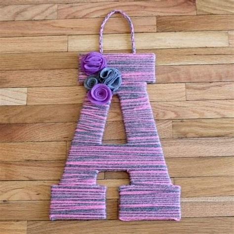 Make Beautiful Ombre Yarn Monogram Letters Craft Projects For Every Fan