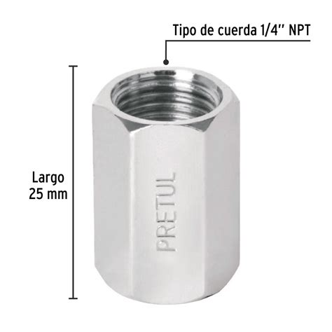 Ficha Tecnica Cople Acero Cuerda 1 4 NPT Pretul