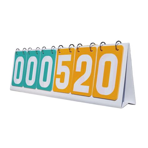 Tnarru Flip Scoreboard Tabletop Flip Scoreboard Digit Portable