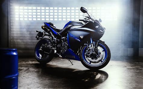 Hd Wallpaper Yamaha Yzf R Hd Black And Blue Honda Cbr Bikes