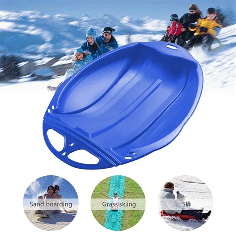 Herrnalise Plastic Snow Sleds For Kids And Adult Durable Downhill