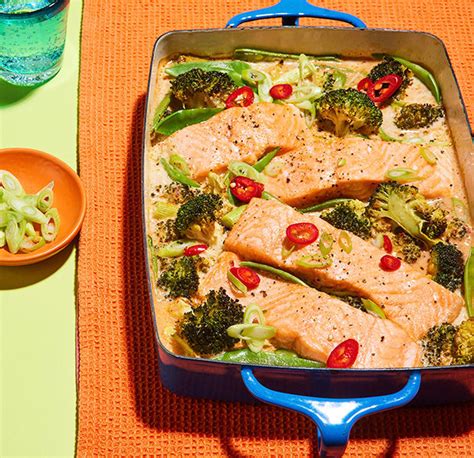 Thai Style Salmon Traybake Asda Good Living