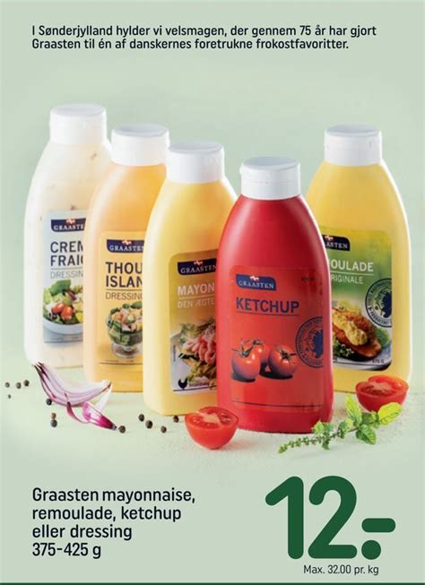 Graasten Mayonnaise Remoulade Ketchup Eller Dressing Tilbud Hos Rema 1000