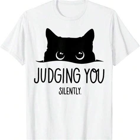 Cat Judging You Silently T Shirt Shein Usa