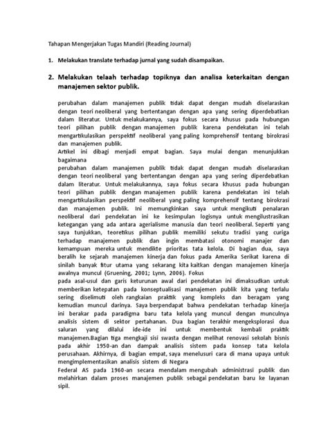 Tahapan Mengerjakan Tugas Mandiri Pdf