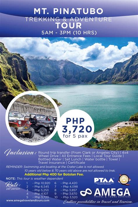 Mt Pinatubo Tour Amega Travel And Tours Services