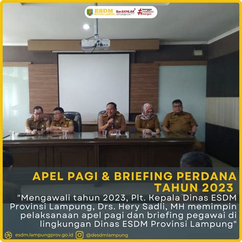 Apel Pagi Dan Briefing Perdana Tahun 2023 Dinas Energi Dan Sumber