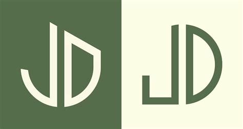 Paquete creativo simple de diseños de logotipos de letras iniciales jd