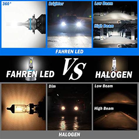 Fahren Hb High Beam Hb Low Beam Led Headlight Bulbs Combo