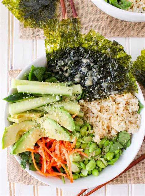 Vegan Deconstructed Sushi Salad Bowl Grateful Grazer