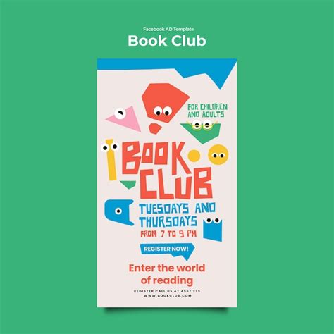 Premium Psd Book Club Template Design