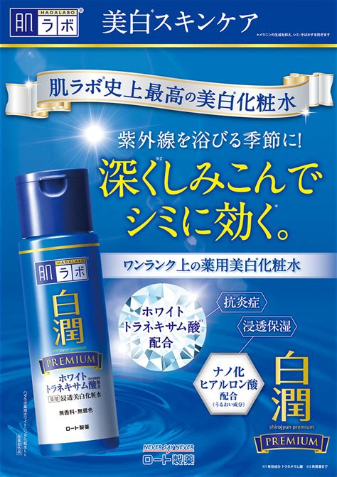 Shop Rohto Mentholatum Hada Labo Shirojyun Premium Whitening Lotion