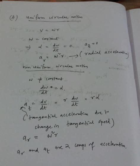 For A Particle Performing Uniform Circular Motion Vec V Vec W Vec R