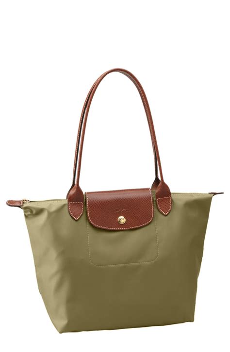 My Lovely Outlet: Longchamp Le Pliage Medium Shoulder Tote - Orange & Khaki